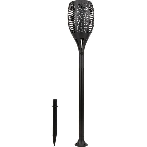 Lampes solaires d'extérieur étanches à 96 LED, guirlandes lumineuses effet flamme pour jardin, terrasse et allée. (1/5)