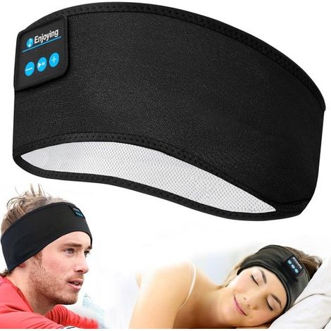 Longziming - Bandeau Bluetooth - Écouteurs sans fil pour le sommeil - Bandeau de sport confortable avec son stéréo HD, idéal pour dormir, courir, faire du yoga, du fitness et voyager (1/5)