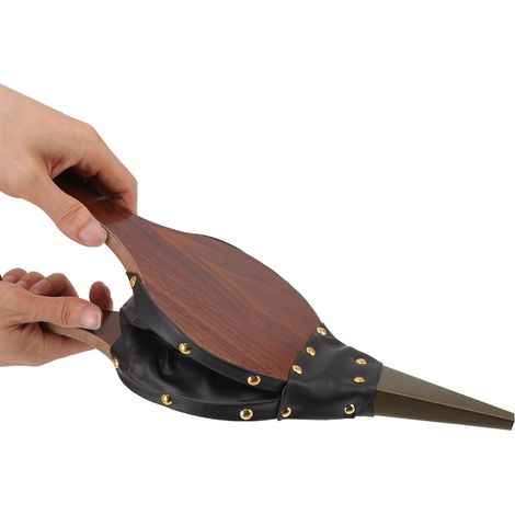 Soufflet De Cheminée, Soufflet en Bois 15,0 X 5 Pouces, Soufflet De Cheminée, Souffleur d'air Manuel, Outils De Cheminée avec Sangle De Suspension pour Barbecue De Camping en Plein Air (1/5)
