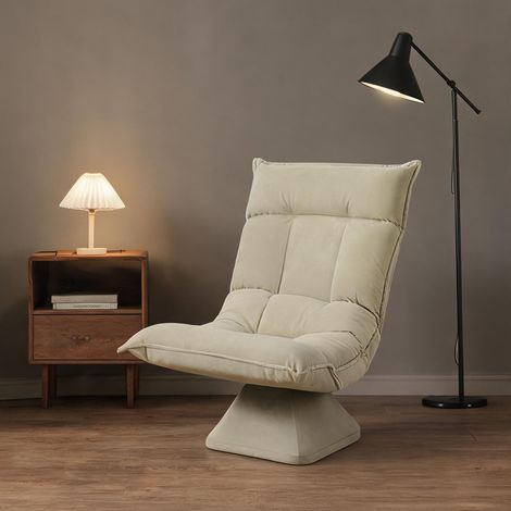 Canapé beige en polyester 70 x 62 x 95 cm (1/5)