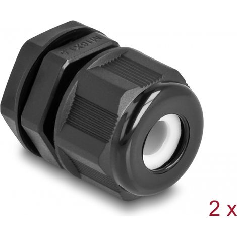 Delock EX Prensaestopas M16 negro 2 piezas