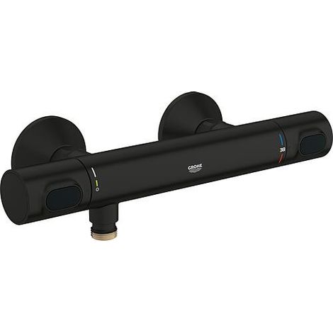 Mitigeur thermostatique de douche AP Grohtherm 500, Saillie 81 mm, matt black