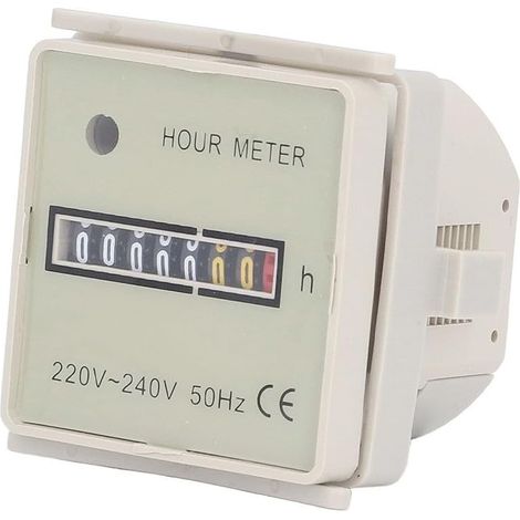 Compteur horaire industriel 220-240 V CA, 0-99 999 H59M (1/5)