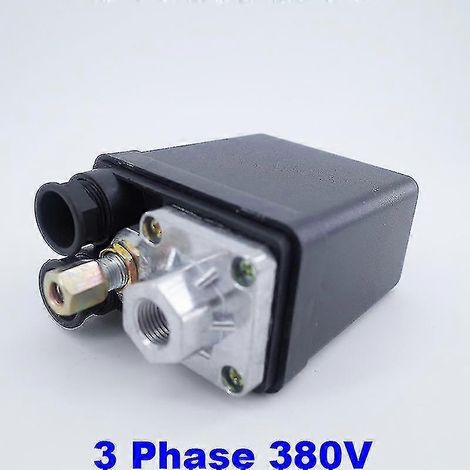 Pressostat/vanne de régulation de haute qualité pour compresseur d'air triphasé 175 psi (10 bar), 380 V, 20 A - 1 orifice - Plage de pression : 6-8 bar (1/5)
