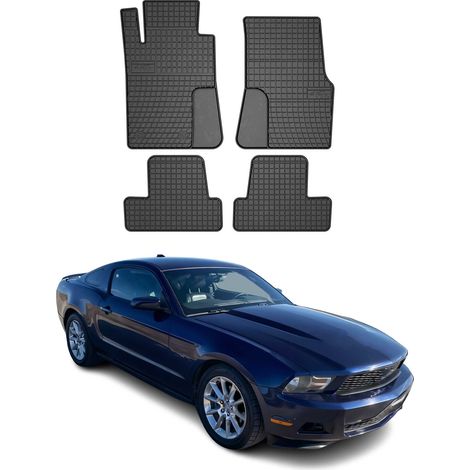 OMAC Tapis de Sol Compatible avec Ford Mustang 2004-2014 Caoutchouc Noir (1/5)