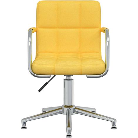 Maison Exclusive - Sedia da Pranzo Girevole Giallo Senape in Tessuto (1/5)
