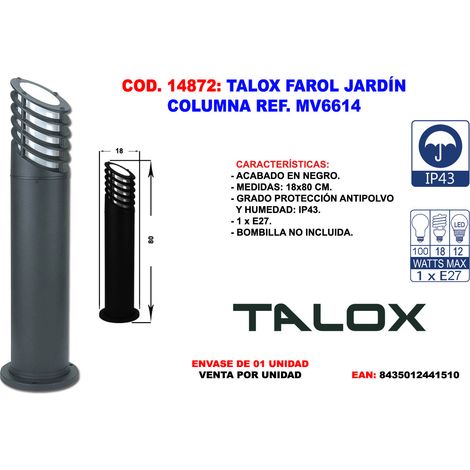TALOX talox farol jardin columna ref. mv6614 , talox farol jardin columna ref. mv6614