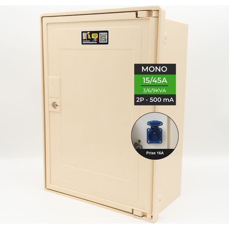 Coffret Mono 3/6/9 KW + 1 prise