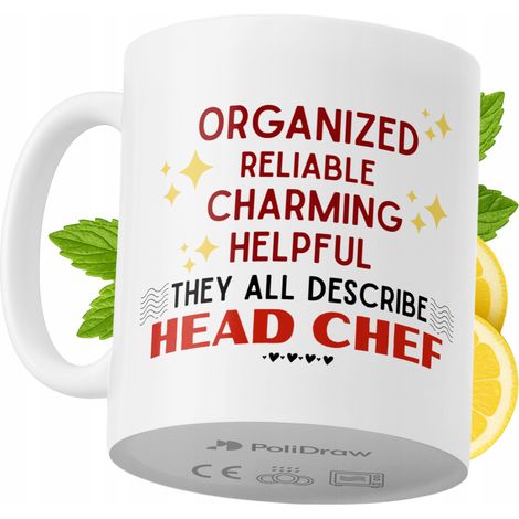Lustige Tasse für den Chefkoch – Kaffee- oder Teebecher mit witzigem Textdesign – ideal für Geburtstage, Namenstage, Feiertage und besondere Anlässe. Hochwertige Tasse für Zuhause, Büro und Arbeit. Fa