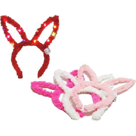 Diadema de conejo de peluche con luz MIX