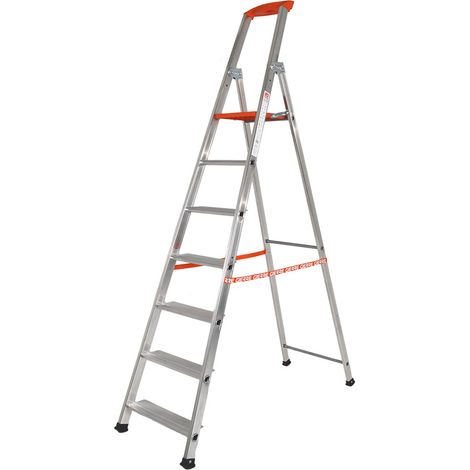 Scala Domestica Aperta Chiusa Gierre Professionale in Alluminio 7 Gr 160 cm 239 cm
