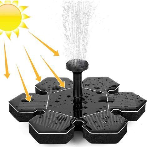 Fontaine Solaire Extérieur 1.5W, Pompe à Eau Solaire, Pompe Bassin Solaire avec Batterie et 4 Buses, Fontaine Solaire Pompe, Mini Fontaine Flottante pour Fontaines D'Étang Jardin Décoratives (1/5)