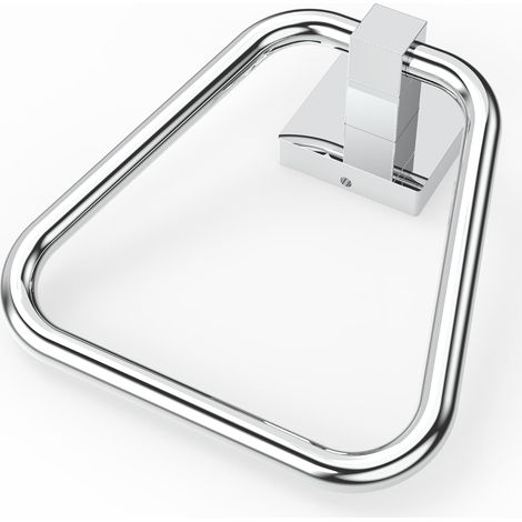 1 Anneau porte-serviette mural, Acier inoxydable SUS304, Finition chromée, Antirouille, Pour salle de bain (1/5)