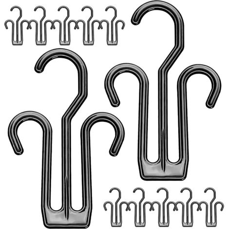 Crochets Porte-Chaussures Étendoir à Chaussures Mural en Plastique Noir Lot de 25 Support Rapide pour Bottes et Pantoufles, Rangement Pratique pour Maison (1/5)