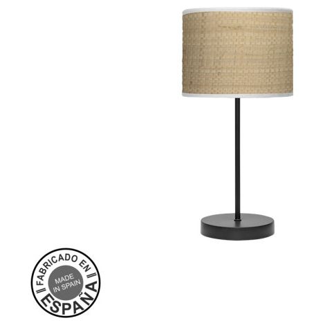 Lampada da tavolo fashion 1xe14 nero/marrone chiaro 42x17x17cm