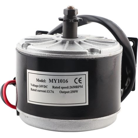 Moteur MY1016 24V 250W haute vitesse avec poulie pour scooter et vélo électrique