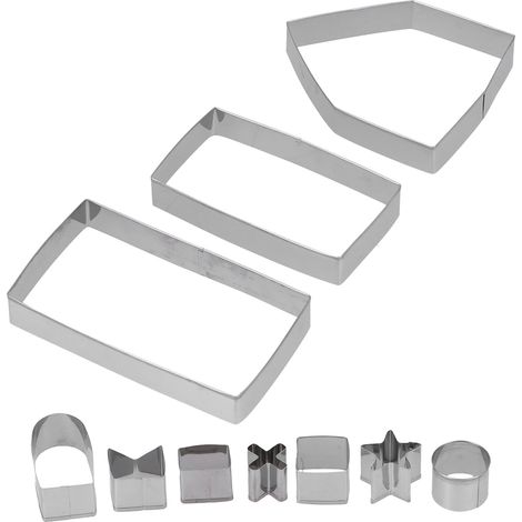 10-teiliges Set Ausstechformen aus Edelstahl für selbstgemachte Weihnachtsplätzchenhäuser (1/5)