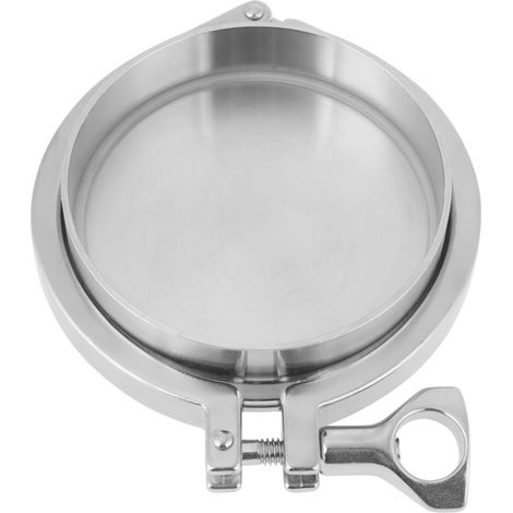 1 jeu de raccords de tuyauterie sanitaire en acier inoxydable 102 mm 4" avec bouchon à souder, bague de serrage et joint. (1/5)