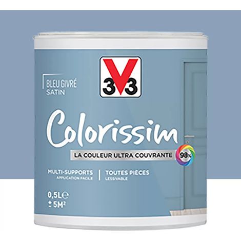 Peinture Multi-supports V33 Colorissim Satin Bleu givré 0,5 L