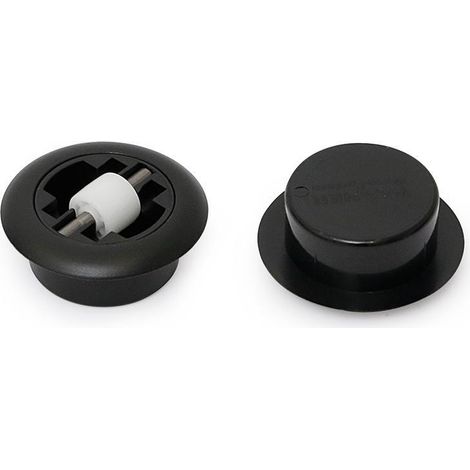 rodillo fijo rida d54-40 plástico negro  aro ø15 plast., carga 50kg rueda (1/2)