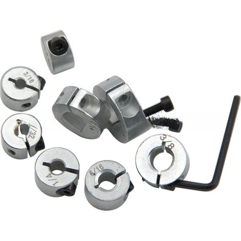 Bague de positionnement argentée en pouces, bague de fixation d'axe optique de type ouvert, bague de butée, outil de verrouillage de bague de positionnement (8 bagues de positionnement en pouces [166 (1/5)