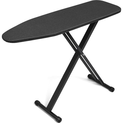 Table à repasser avec hauteur réglable, planche à repasser avec pieds solides, planche à repasser avec housse résistante à la chaleur, noir, 110 x 33 cm (1/5)