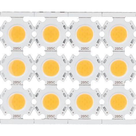 12 runde COB-LED-Chips, Hochleistungs-5W-15-17V-LED-Lampe, 450lm, für DIY-Lampen, Tischlampen, Strahler und Downlights (warmweiß). (1/5)