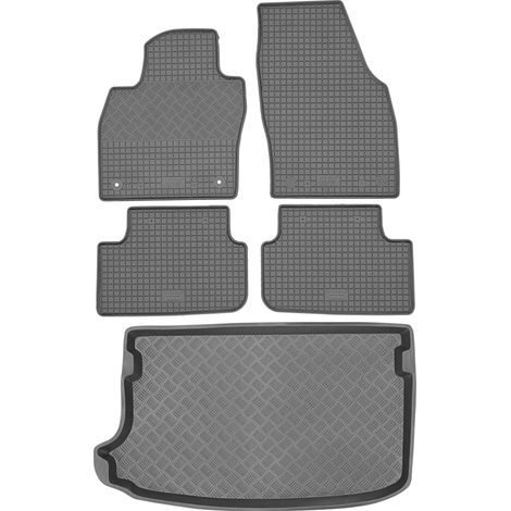 Set di tappetini in gomma per auto e tappetino per bagagliaio per Volkswagen T-Cross SUV dal 2018
