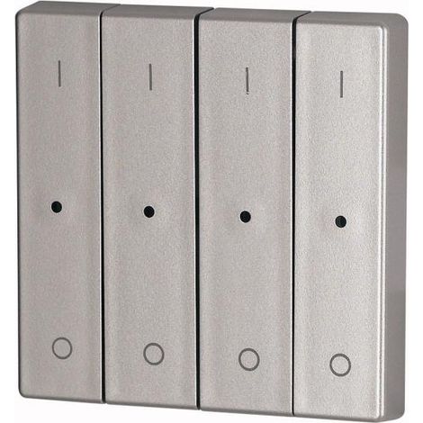 Bouton à bascule quadruple +raccord de manomètre I/0 couleur argent EATON CWIZ-04/13-LED