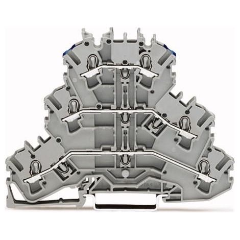 Conector de riel de 3 niveles 2,5 mm2 L/L/N gris 2002-3203 topjobs