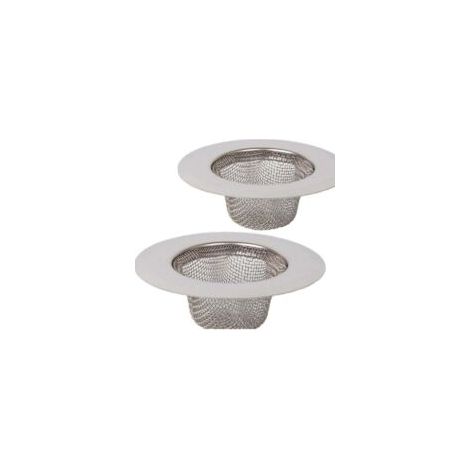 Lot de 2 mini-crépines d'évier en acier inoxydable, crépines à mailles pour douche, baignoire ou évier de cuisine- Crezuo (1/4)