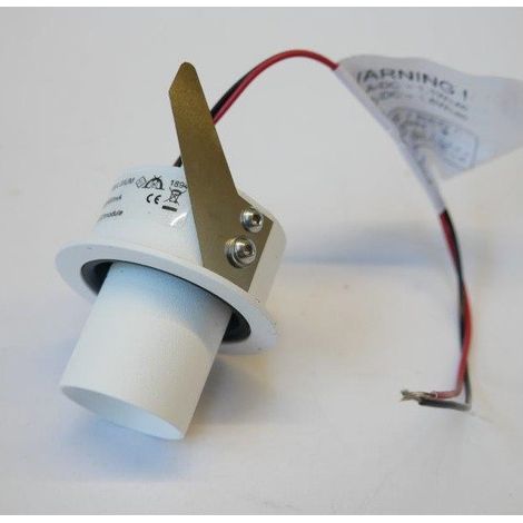 Plafonnier encastre orientable blanc Ø 52x69mm LED 1.1-1.6W 3000K 84lm 19° alim 350-500mA (non incl) IP20 Minispy Delta Light (1/2)