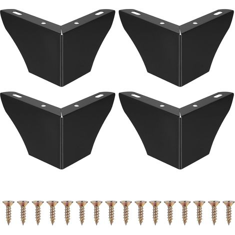 4er-Set Möbelfüße, 7,5 cm, Tischbeine, Metall-Schrankbeine, dreieckige Tischbeine, Möbelfüße für Sofa und Schrank, schwarz (1/5)