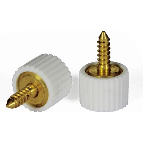 Reggicristalli in gomma bianca con vite integrata 8 pz