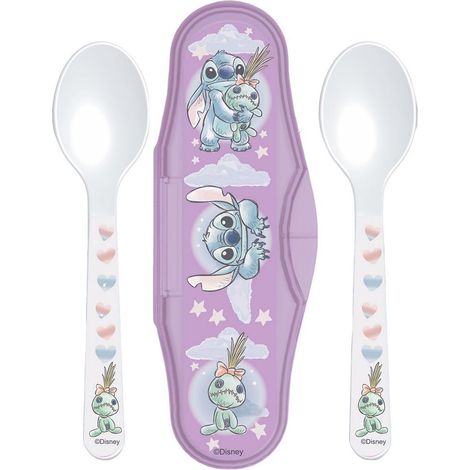 Lot de 2 cuillères avec boîte - Couverts pour enfants en silicone souple, design, étui de voyage inclus - sûrs, antidérapants, parfaits pour le sevrage et les premiers repas. (1/2)