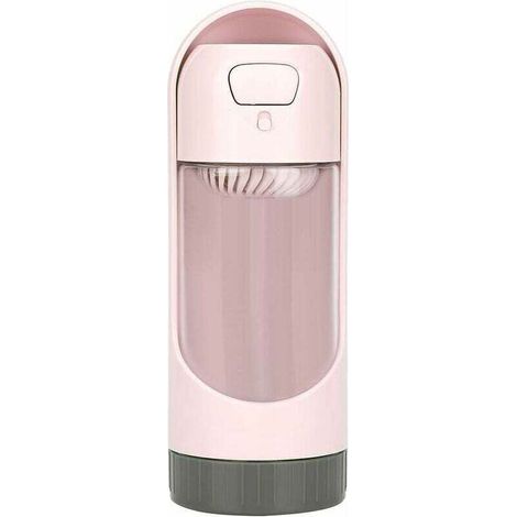 Distributeur d'eau Potable de Chat de Preuve de Fuite de Bouteille d'eau de Portatif pour l'Entraînement Ambulant Extérieur de Déplacement(Rose) (1/4)