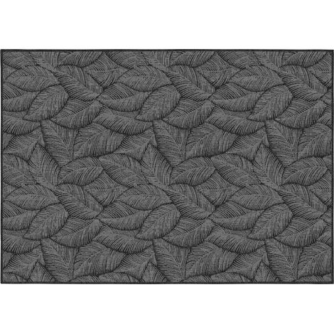 Tapis d'extérieur en polypropylène 160 x 230 cm noir