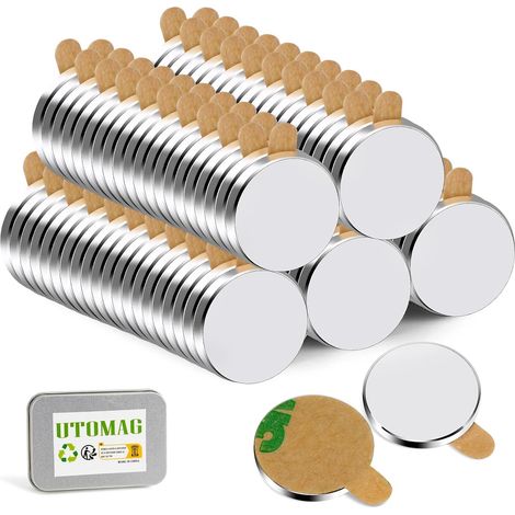 100 Aimants Autocollants 10x1mm, Ronds Néodyme Petits et Puissants (1/5)