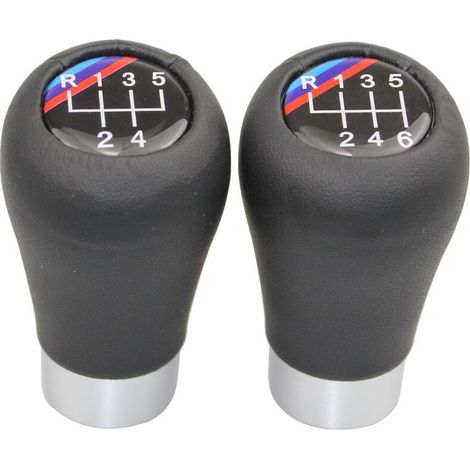 Convient aux voitures BMW, pommeau de levier de vitesse rond pour boîte de vitesses manuelle, levier de vitesse, marque M 6 vitesses, un jeu. (1/4)