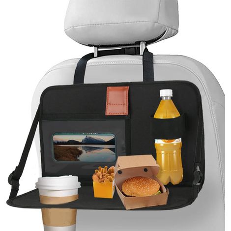 Table de repas multifonction pour siège arrière avec porte-gobelet, plateau de rangement intérieur de voiture pour berlines, SUV, monospaces, pickups, voyages quotidiens (1/5)