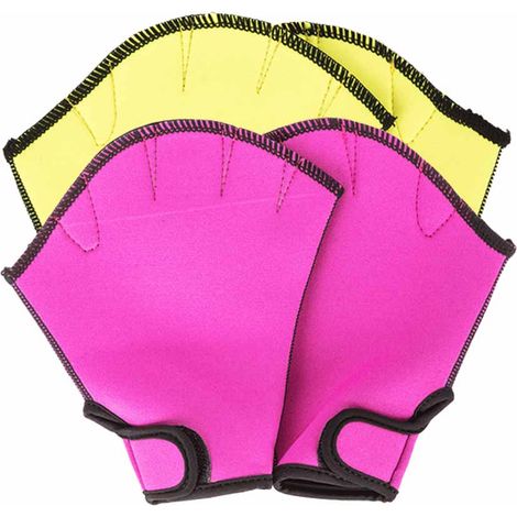 Gants De Natation - En Néoprène 2,5 Mm - Pour Entraînement Aquatique Et Sports Nautiques - Avec Dragonne Ajustable - Par Paire (1/5)