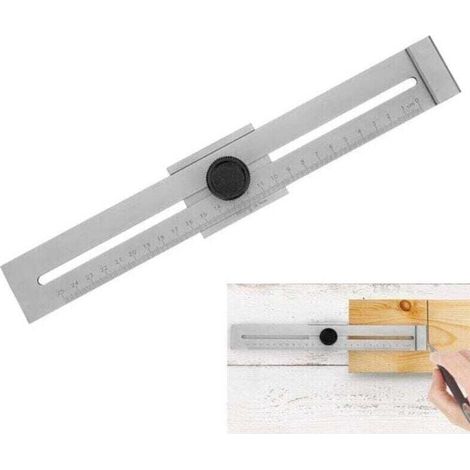 Trusquin de traçage de précision, Traceur parallèle en acier carbone, Échelle gravée au laser, plage de mesure 250 mm (1/4)