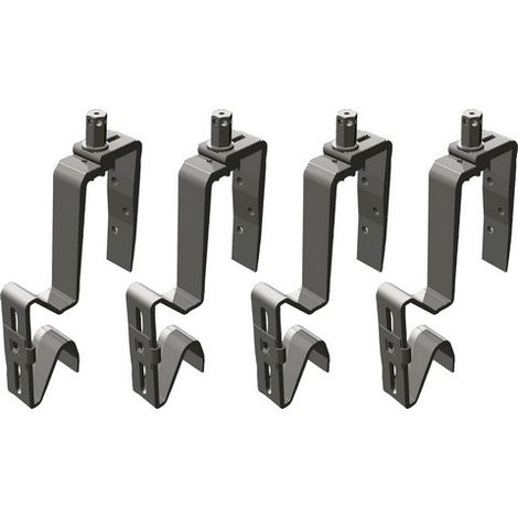 Bosch Accessoires capteurs plans FKA 3-2 Raccord de toit Tuiles/queue de castor, 4 pièces, 8718531023
