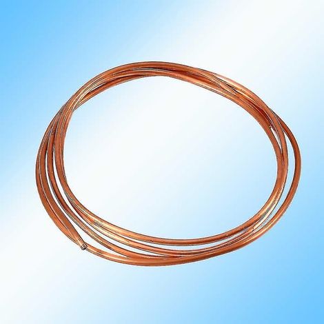 Tuyau en cuivre souple de 2 m, diamètre extérieur 4 mm x diamètre intérieur 3 mm, pour la plomberie de refroidissement (1/2)