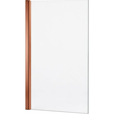 OTITEC Pare-baignoire GAVIA 80 x 140 cm cuivre brossé verre transparent 6 mm (1/4)