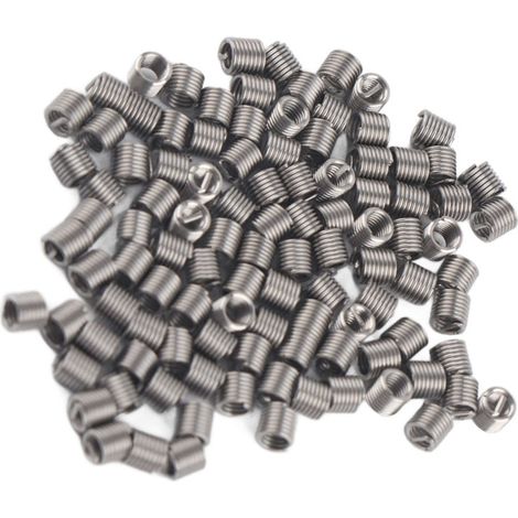 100 pièces filet rapporté hélicoïdal en acier inoxydable SS304, insert filaire M2 (M2 x 0,4 x 2D) (1/5)