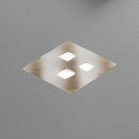Lampada a Soffitto GISELLE P/P 3XGX53 Max 3x8W in Alluminio Tortora, Design Moderno Biemissione 120° per Interni - Gealuce (1/2)