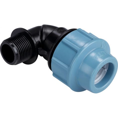 Coude Mâle Pe 25mm Raccord Compression Polyéthylène - Rain Irrigation