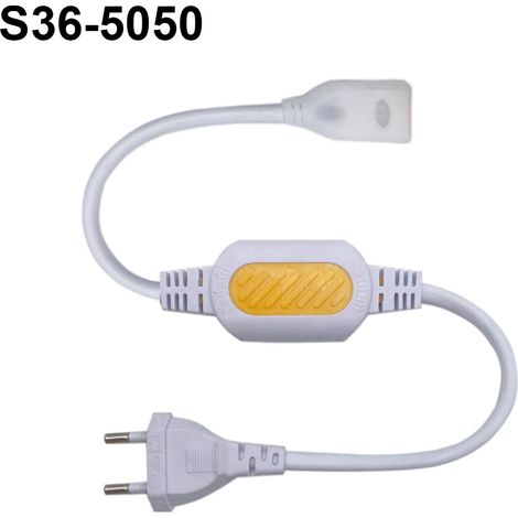 Cavo alimentazione con raddrizzatore 220V e tappo di chiusura per striscia S36 (1/5)