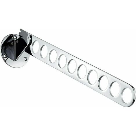 [JAMAIS UTILISÉ]Porte-cintres porte-vêtements penderie porte-cintres ventilateur réglable pour 10 cintres cintre chrome brillant 1 pièce - cintre pour montage mural (1/4)